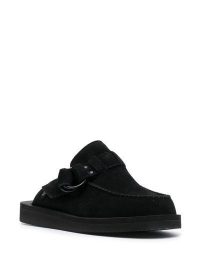 Suicoke buckle-strap leather mule sandals outlook