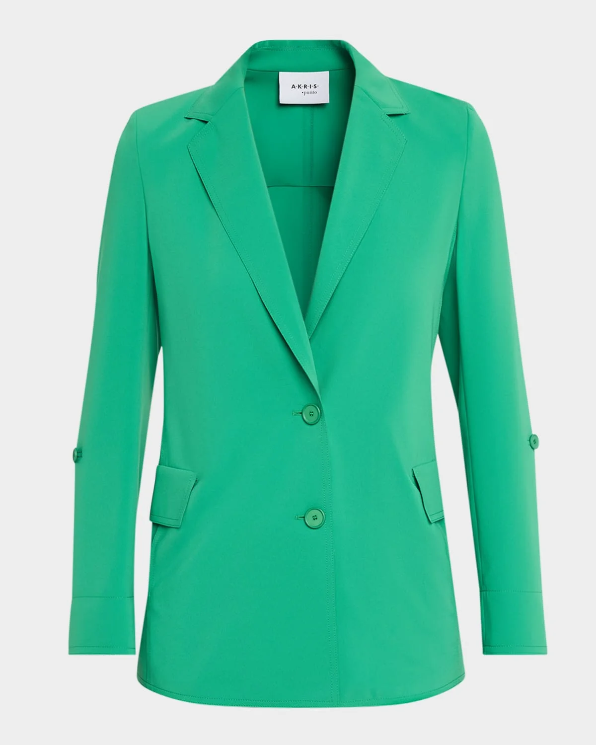 Green Single-Breasted Jacket - 1