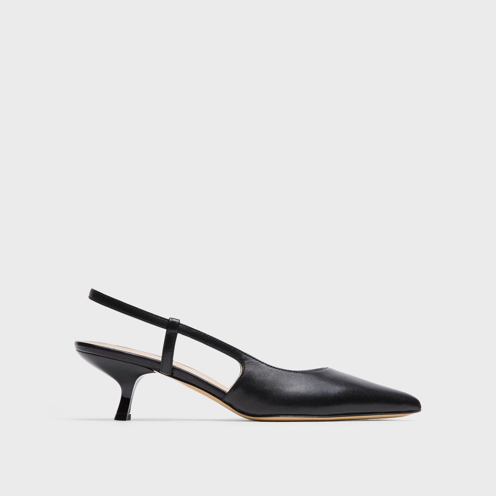 Micro Slingback Pump in Leather - 1
