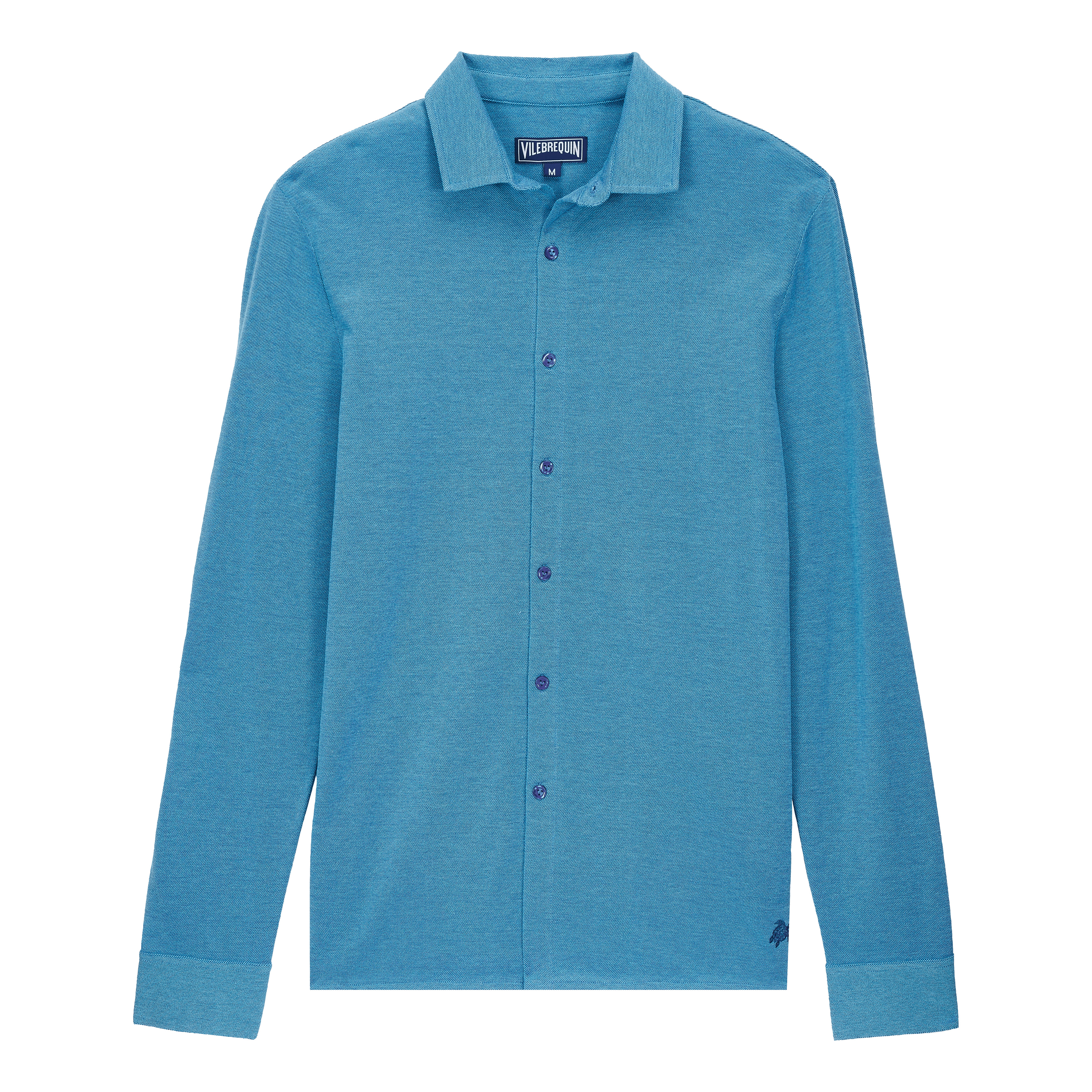 Men Changing Cotton Pique Shirt - 1