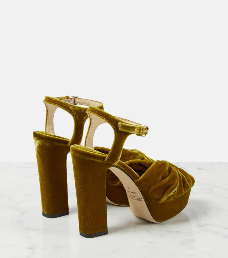Heloise 120 velvet platform sandals 3