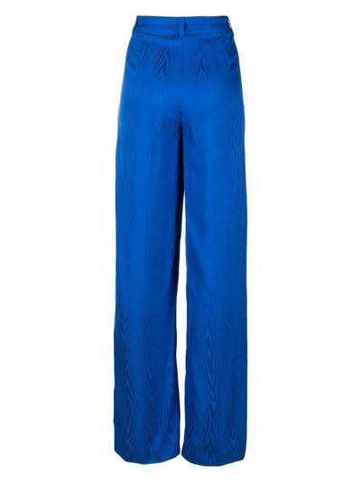 Moschino silk-finish high-waisted trousers outlook