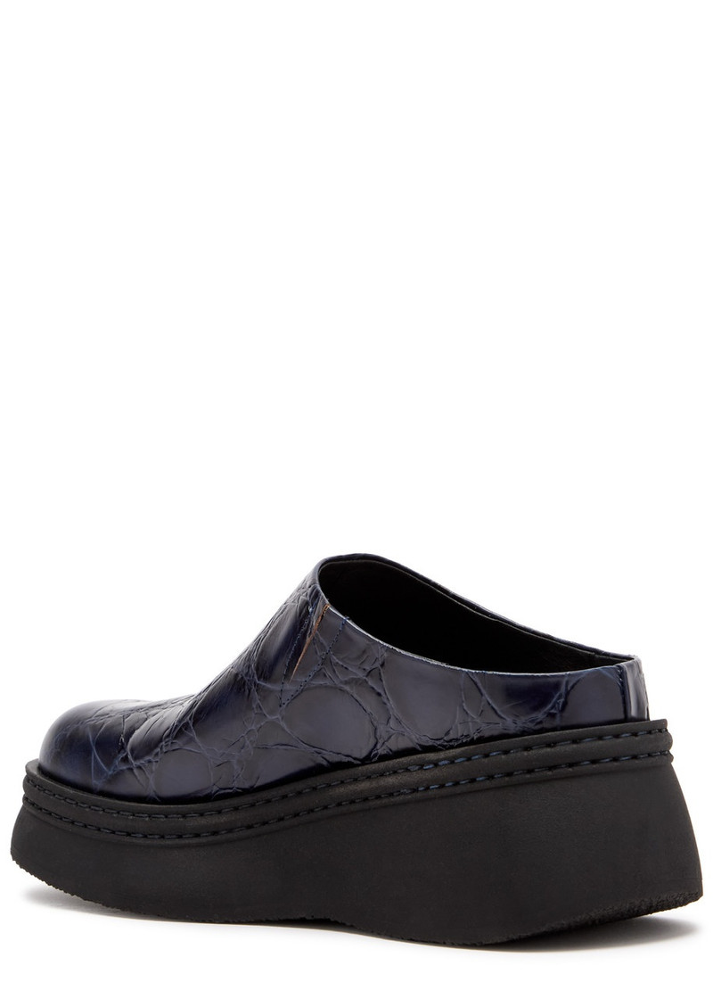 MIISTA Miista Kristi Crocodile-effect Leather Mules outlook