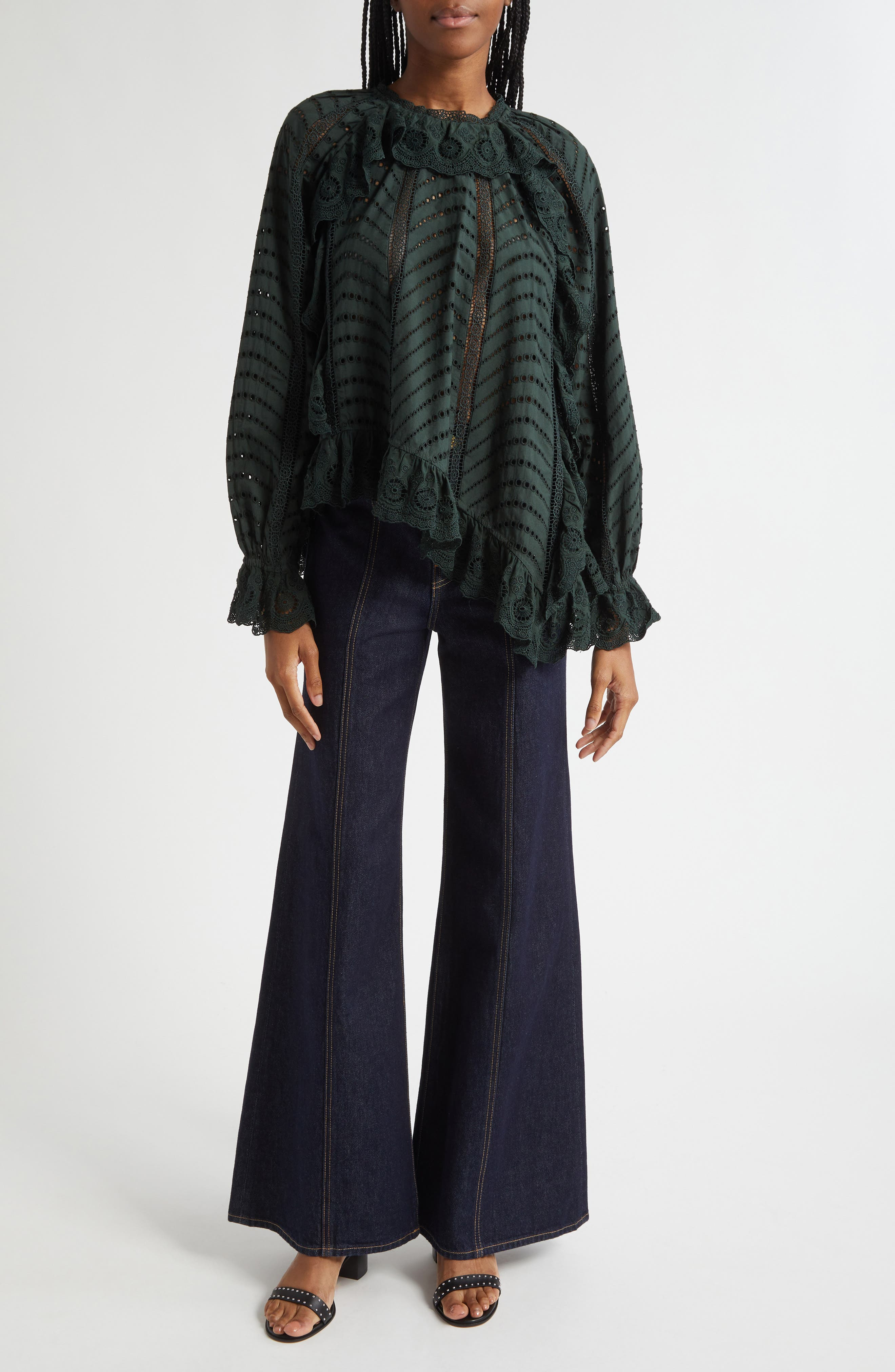 Ulla Johnson The Delphine High Waist Wide Leg Jeans in Tigris at Nordstrom - 2