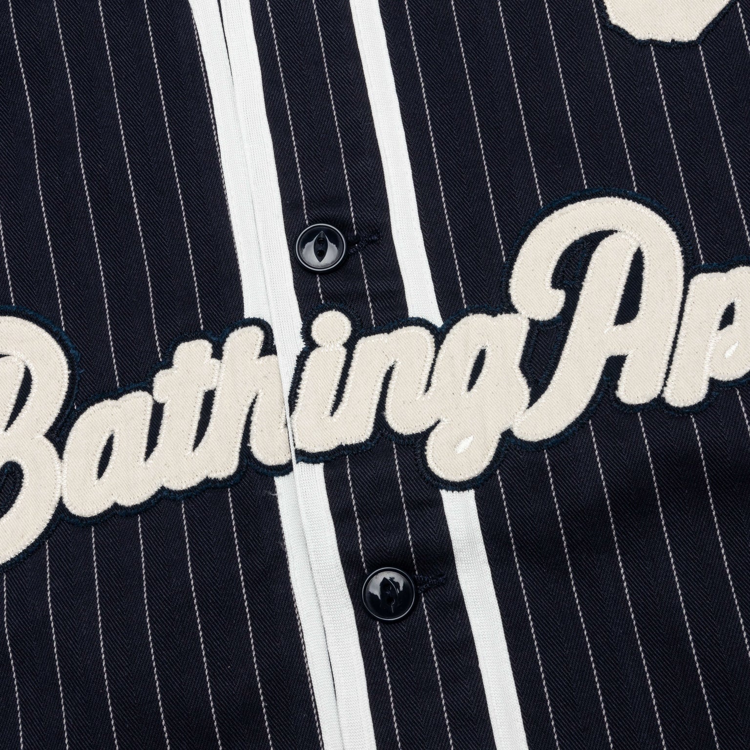 A BATHING APE BASEBALL SHIRT - NAVY - 5