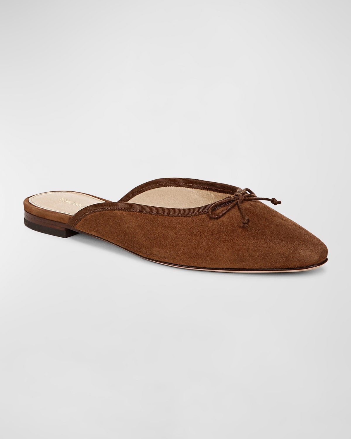 Catherine Suede Bow Ballerina Mules - 2