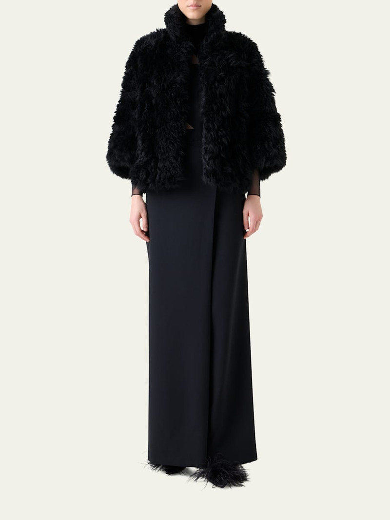 AKRIS Phila Kid Goat Shearling Jacket outlook