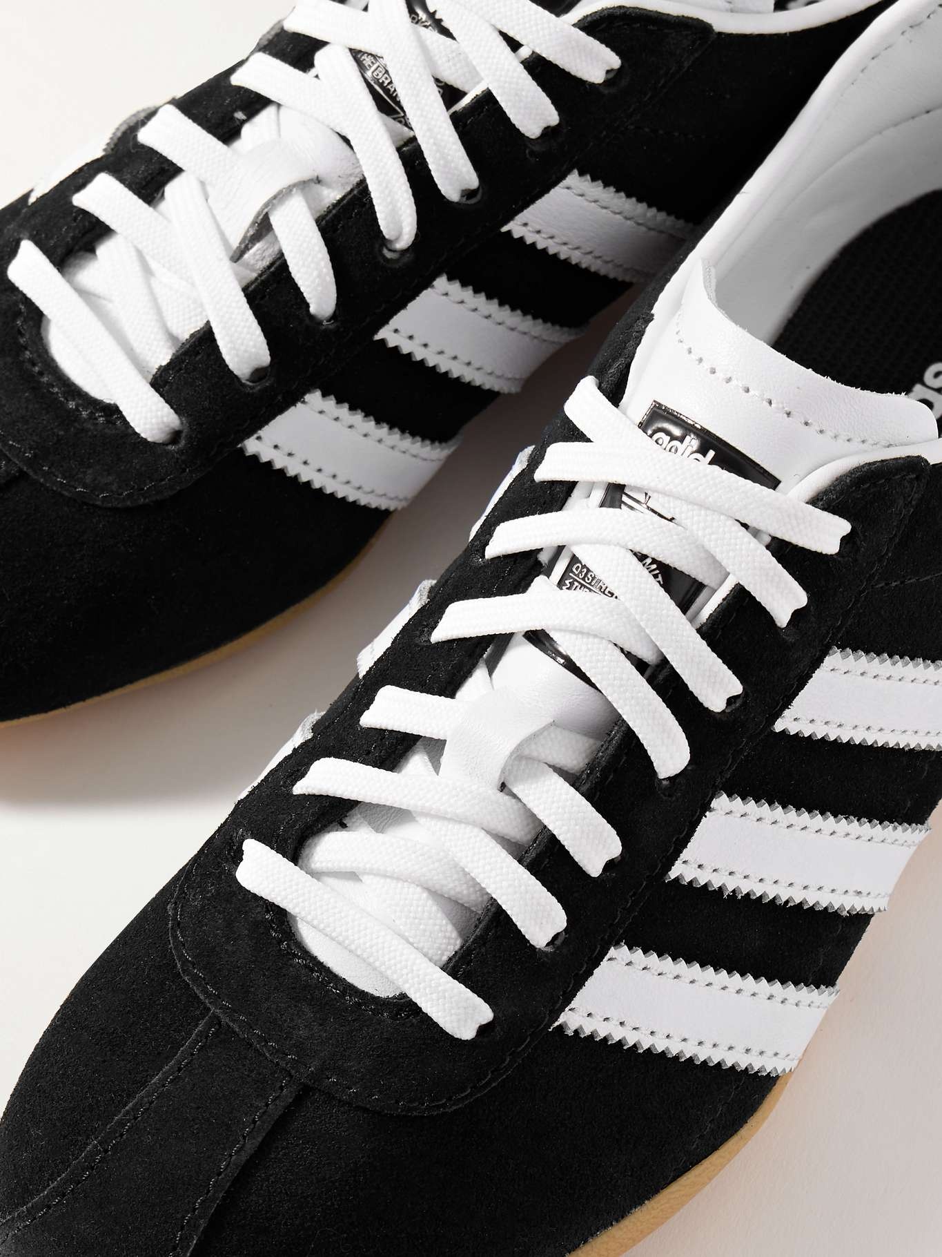Tokyo leather-trimmed suede sneakers Black - 4