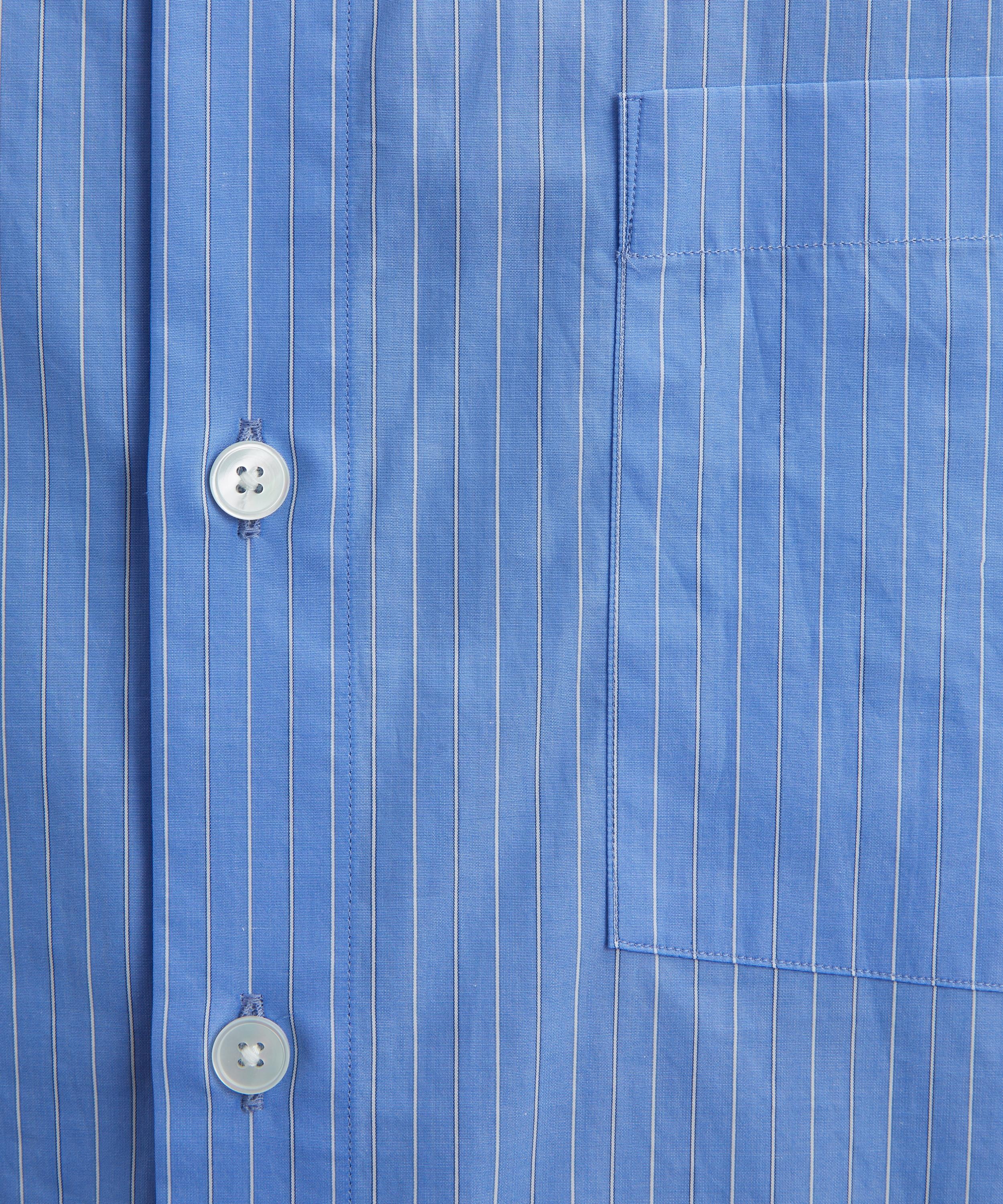 Suvin High Count Cloth Stripe Half-Sleeve Shirt - 5