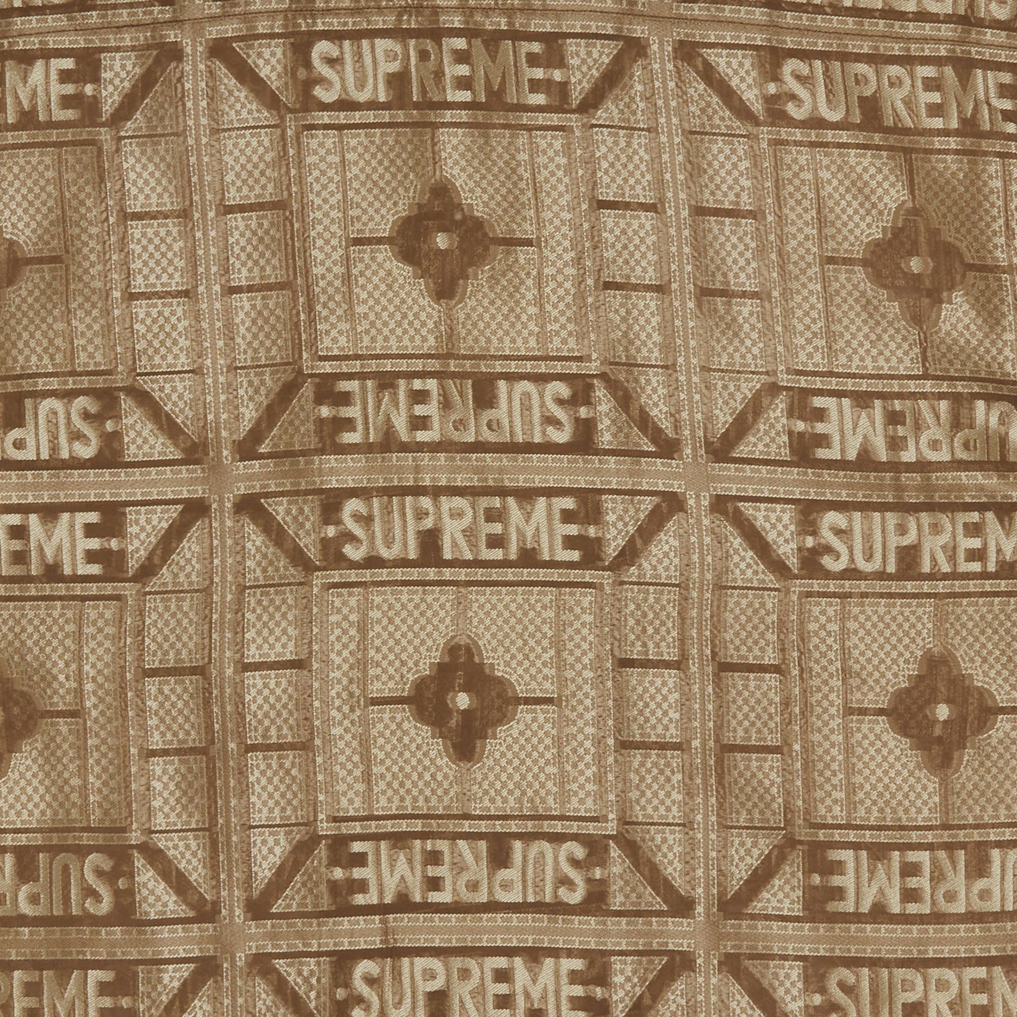 Supreme Tray Jacquard Short-Sleeve Shirt 'Tan' - 3