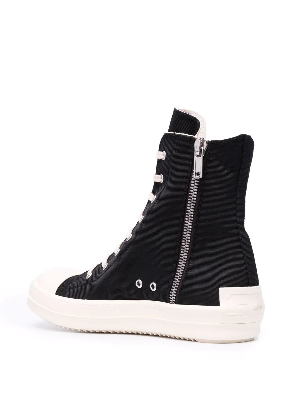 high-top canvas sneakers - 3