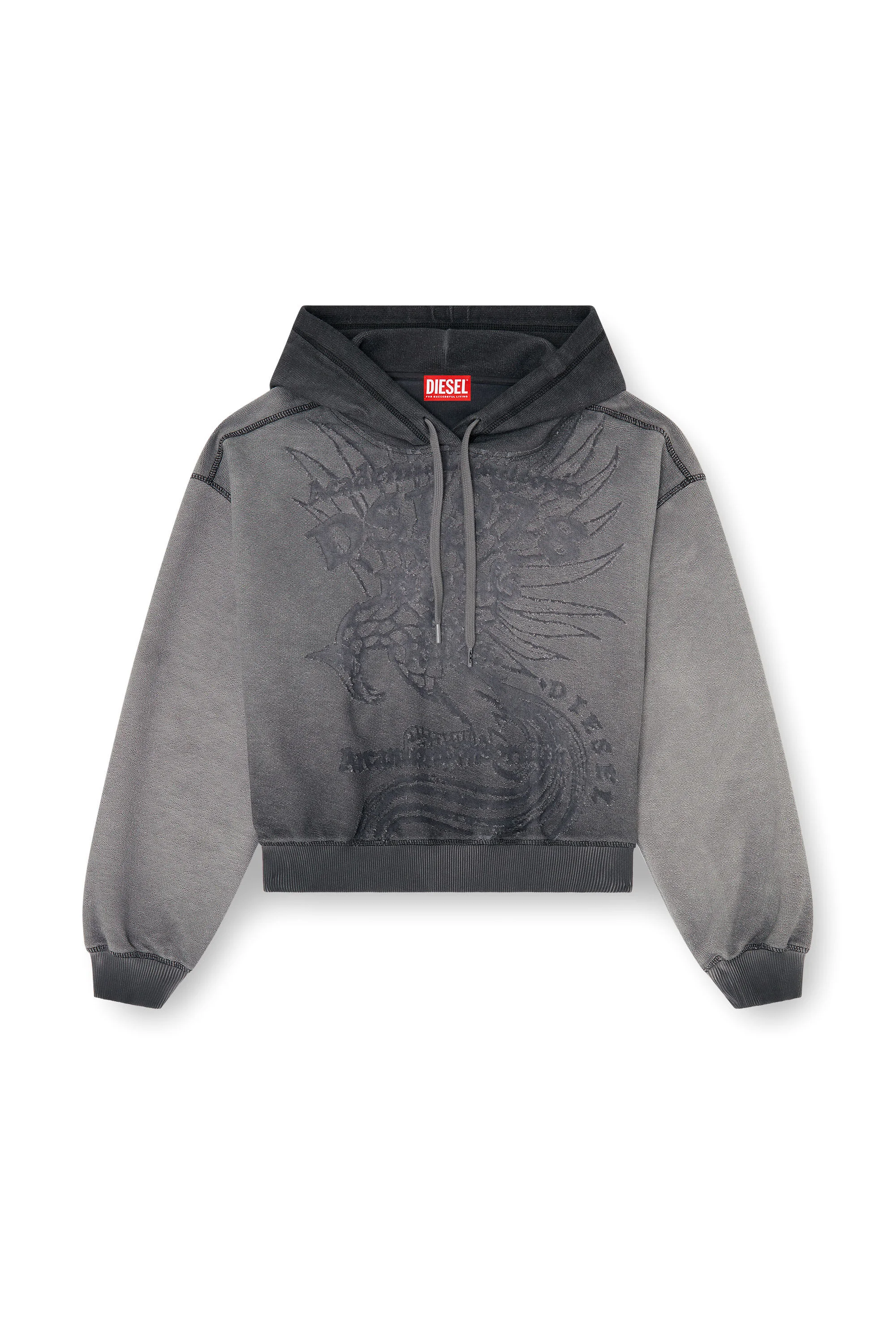 HOODIE WITH DÉVORÉ PRINT - 1