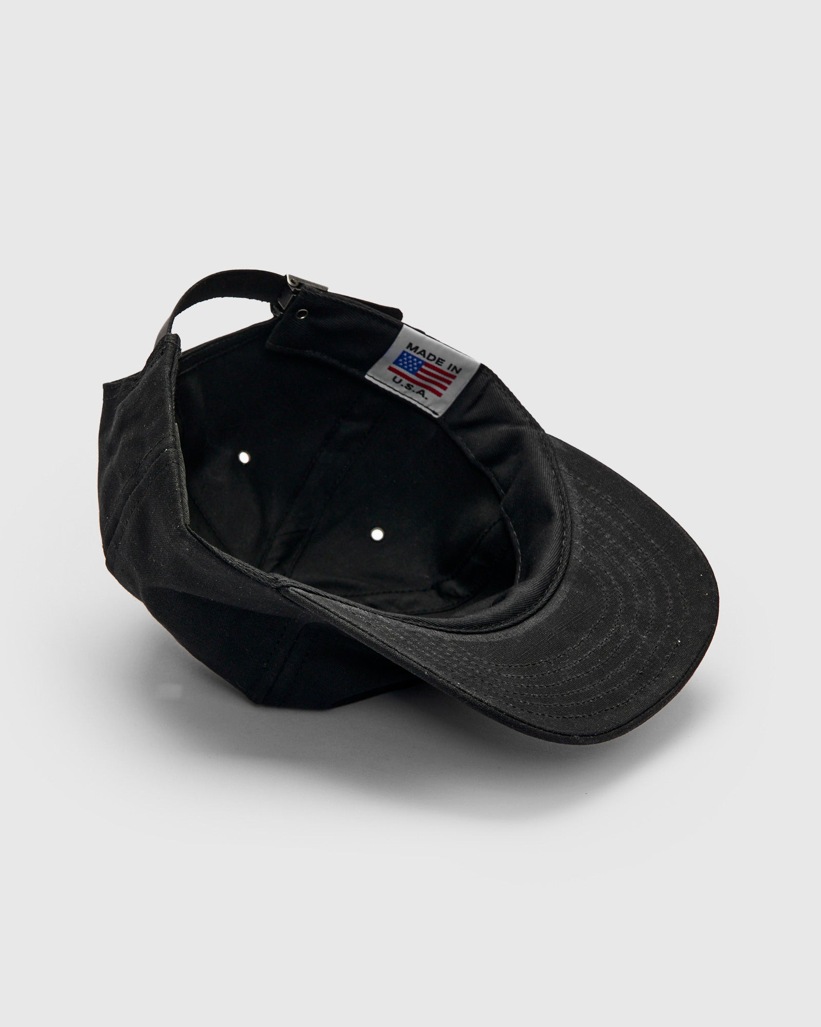 Waxed Canvas Baseball Cap in Black - 5
