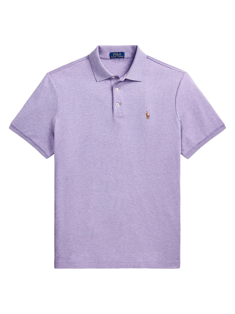 Men's Cotton Slim-Fit Polo Shirt - Amethyst Heather 1