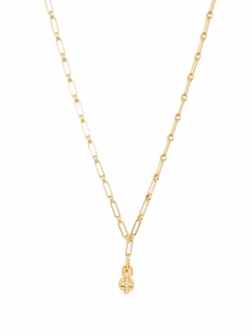 Aegis chain pavé sphere pendant necklace - 1