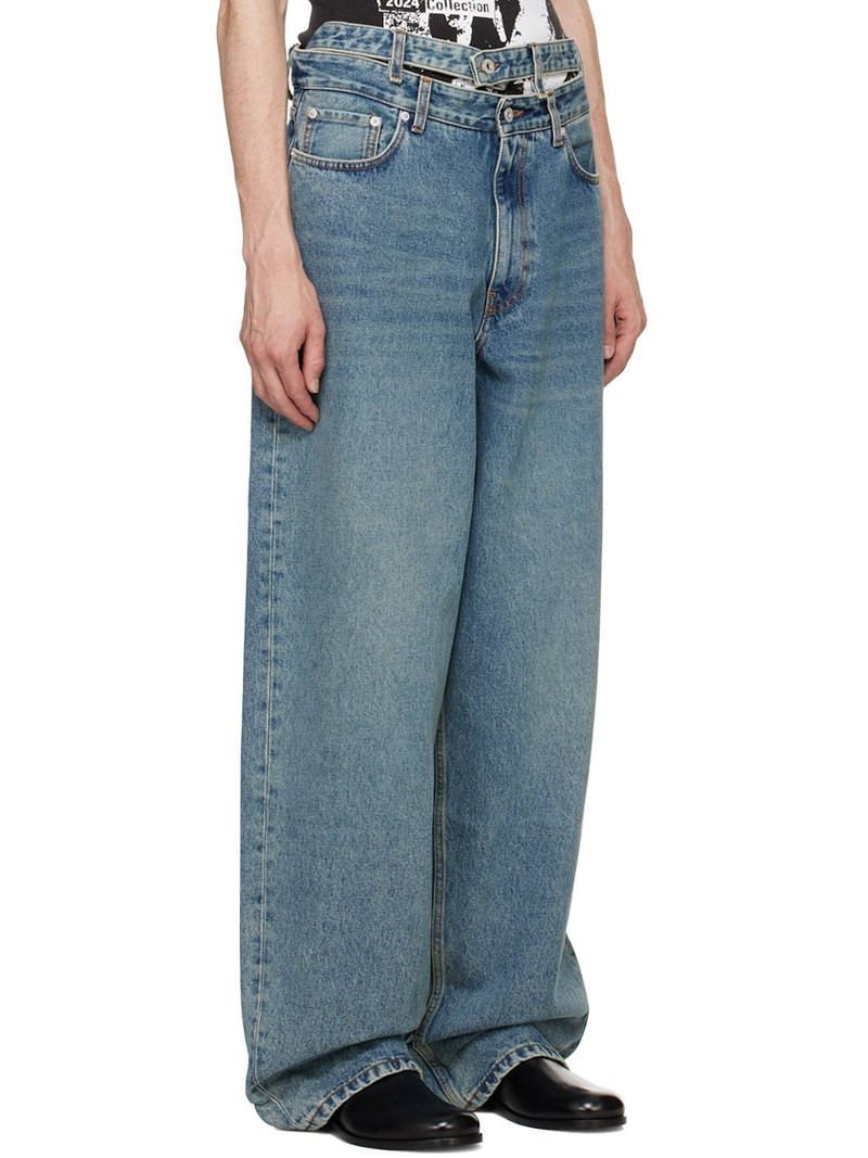 Blue Multi Waistband Jeans 2