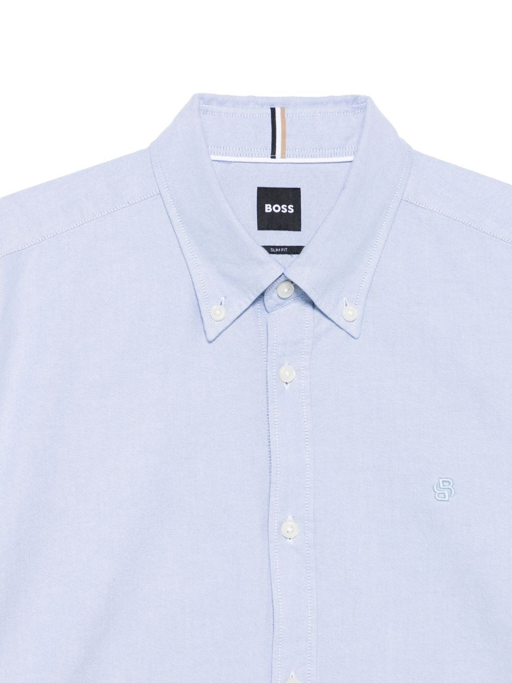logo-embroidered cotton shirt - 3
