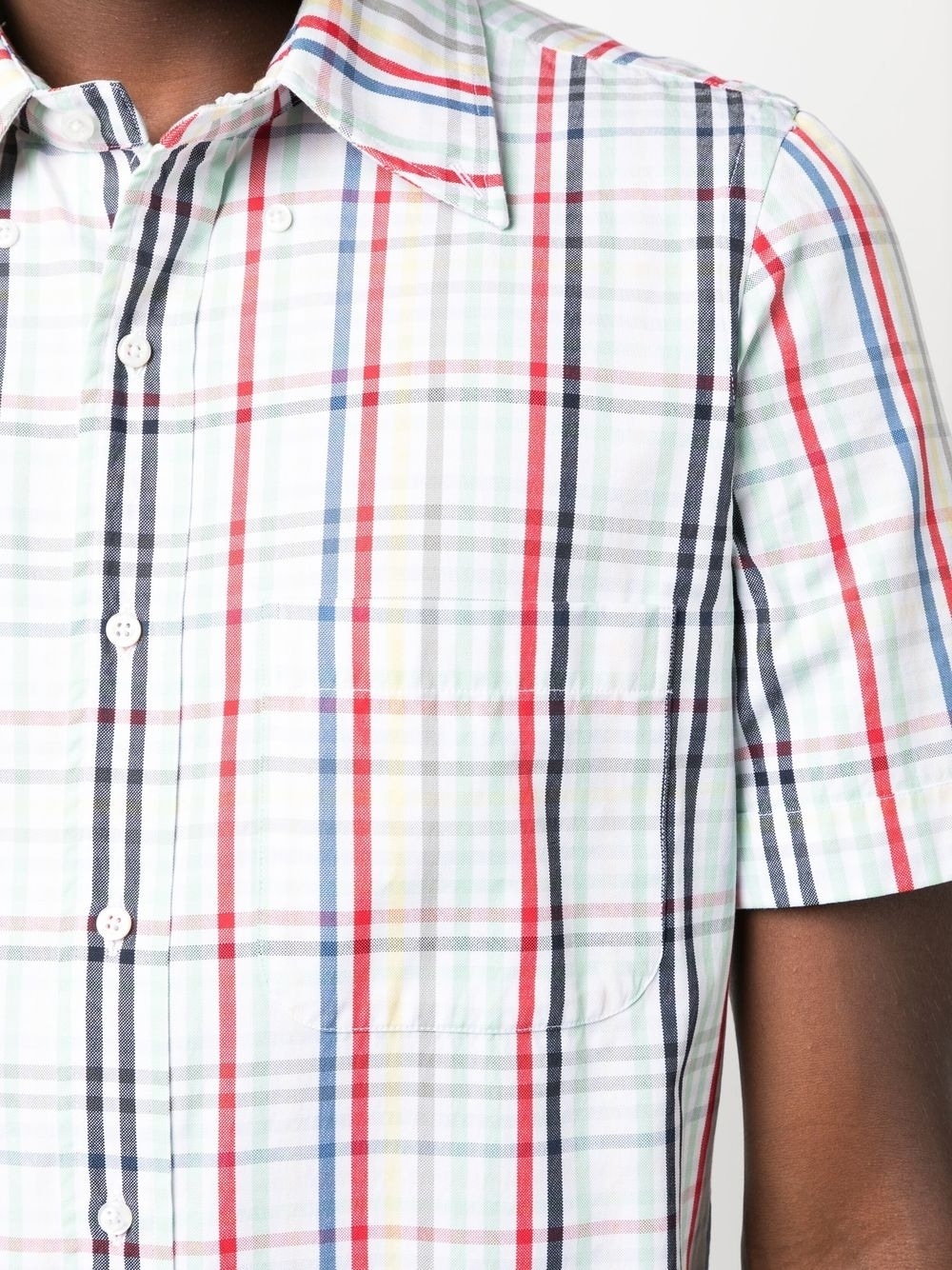 gingham-check short-sleeve shirt - 5
