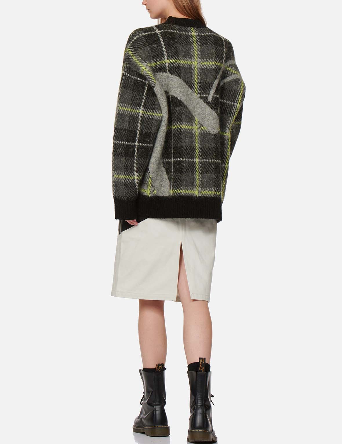 Checked Knitted Sweater - 6