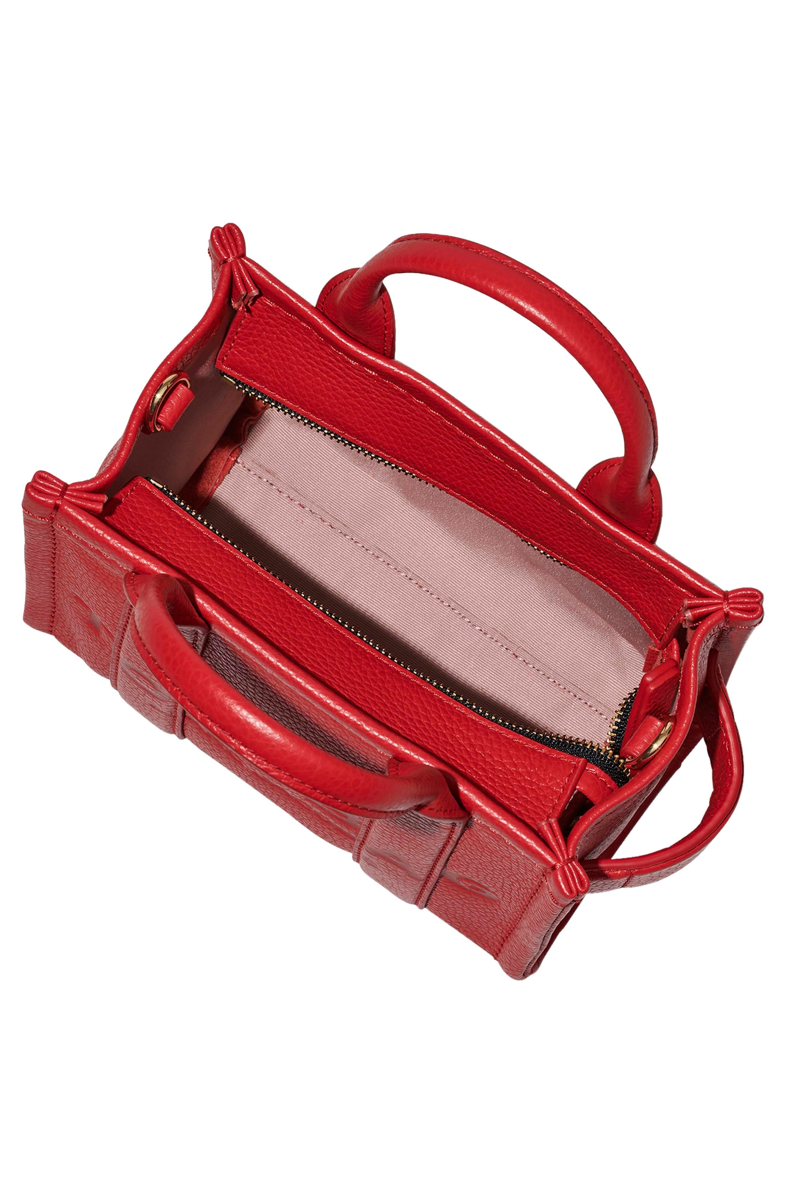 Marc Jacobs The Leather Crossbody Tote Bag in True Red at Nordstrom - 4