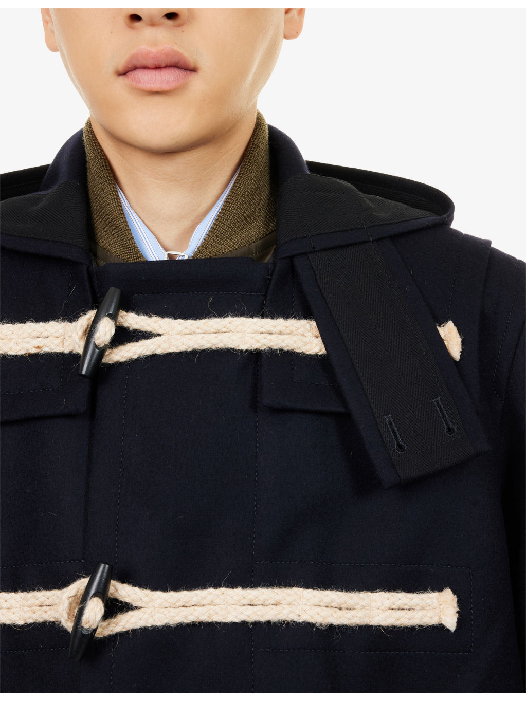 Melton Blouson Double-Layered Wool Blend Jacket - 5