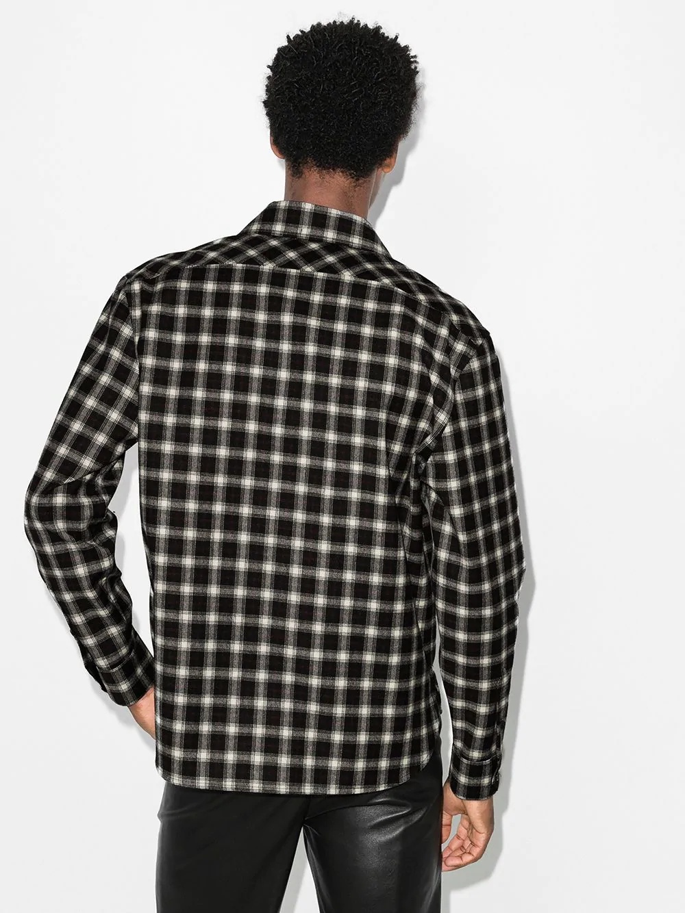 long sleeve checked overshirt - 3