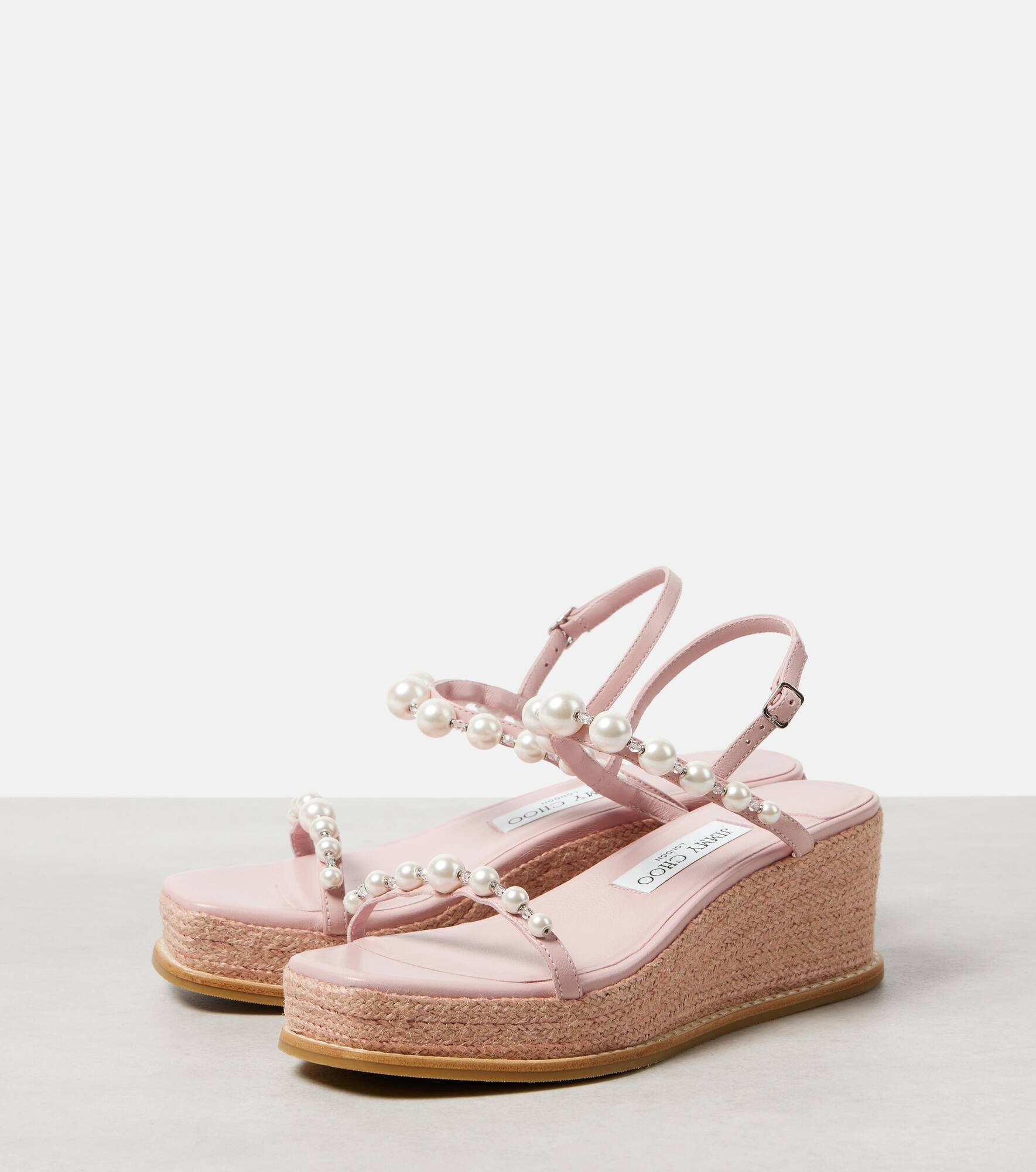 Amatuus 60 leather espadrille wedges - 5