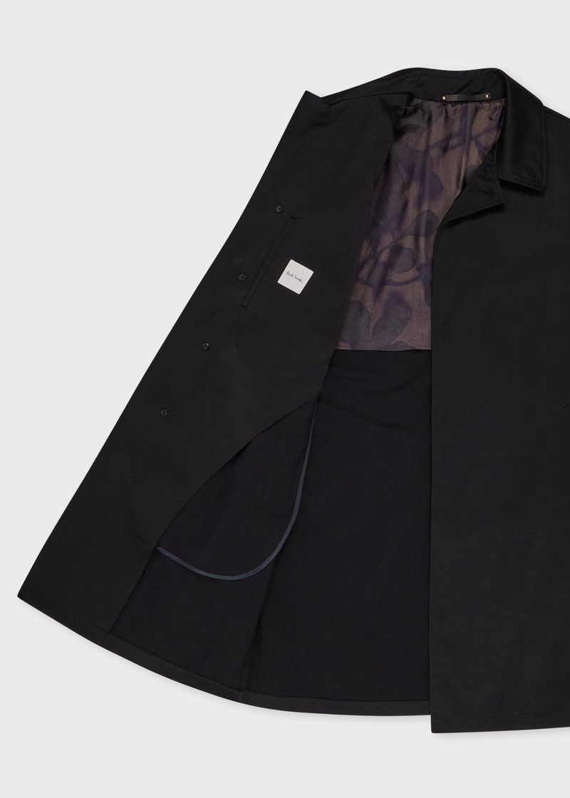 Paul Smith Black Recycled Nylon-Blend Mac outlook