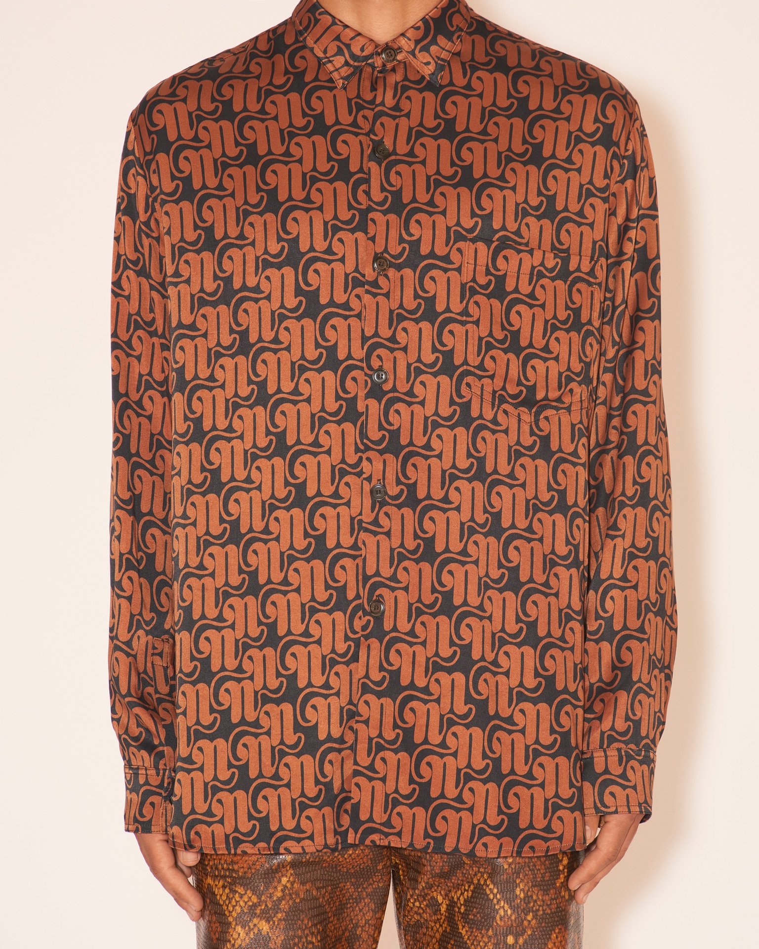 JARI - Long-sleeve shirt - Art nouveau tan/black - 7
