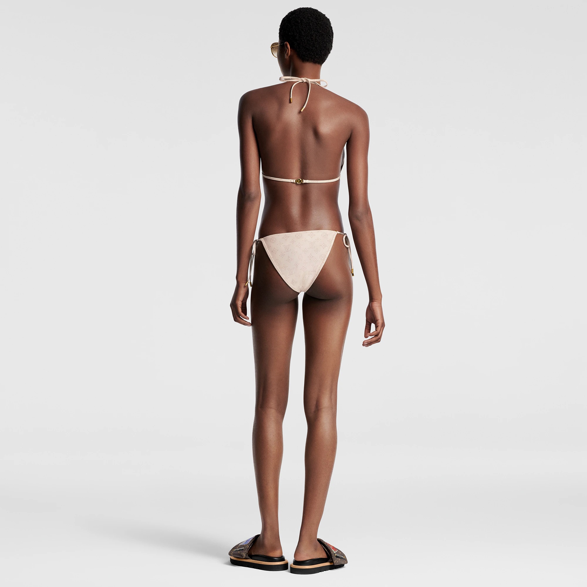Mahina Monogram Self-Tie Bikini Bottoms - 3