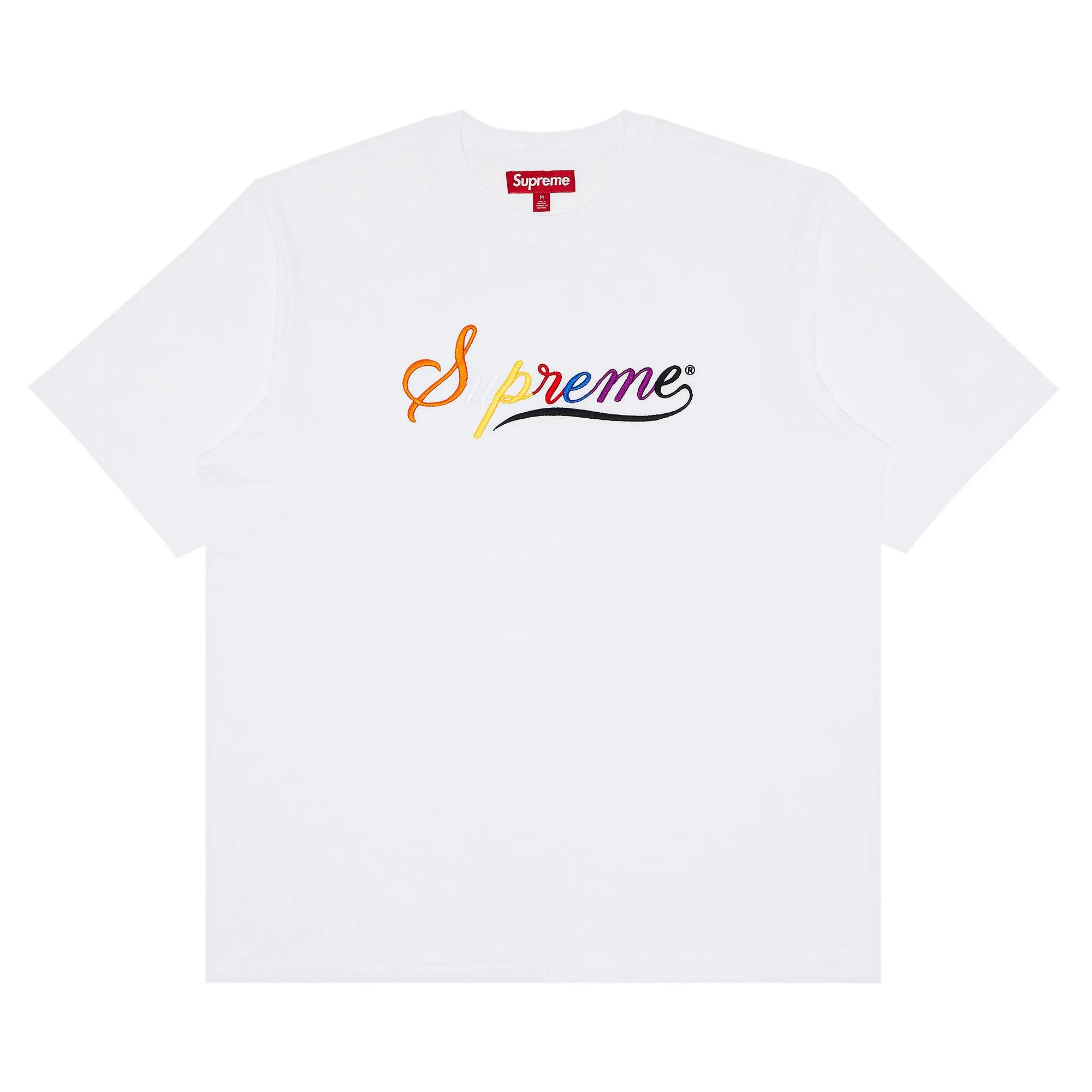 Supreme Cursive Short-Sleeve Top 'White' - 1