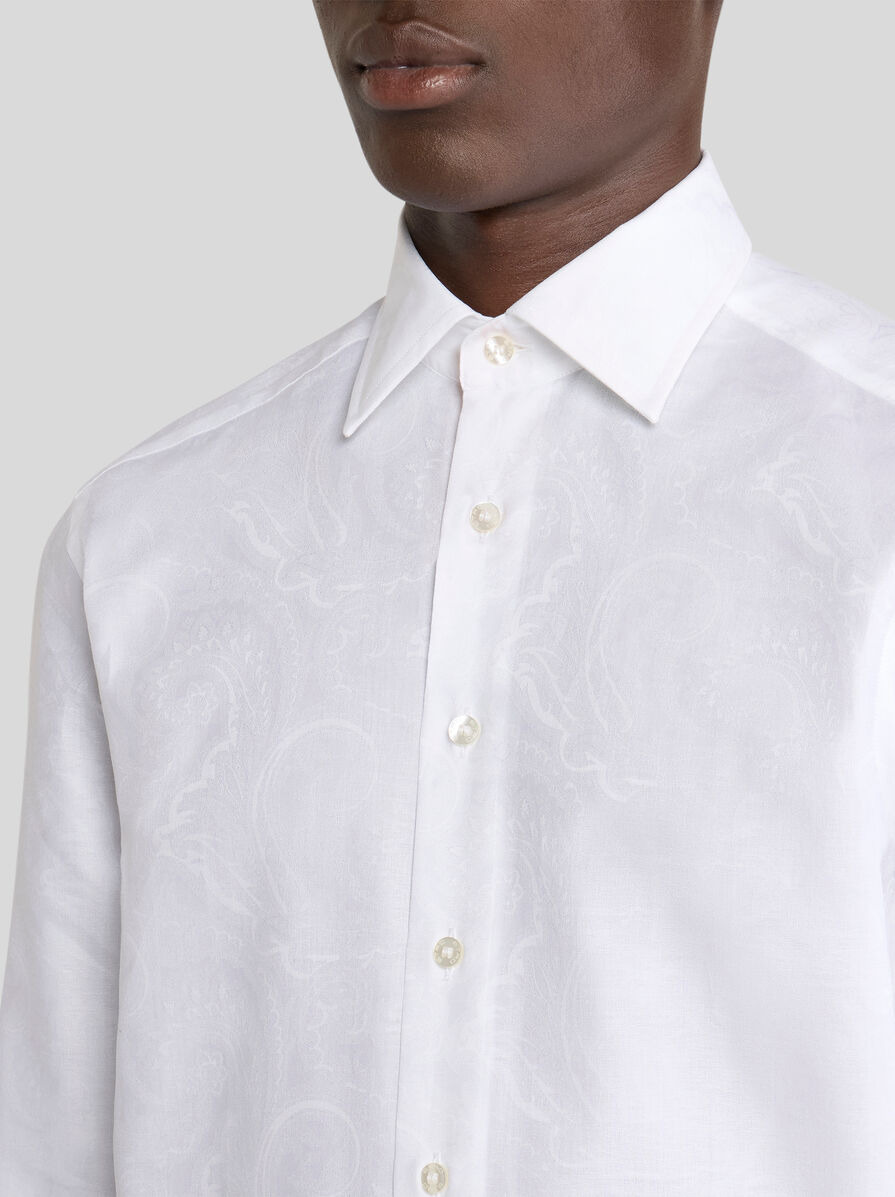 FLORAL COTTON JACQUARD SHIRT - 3
