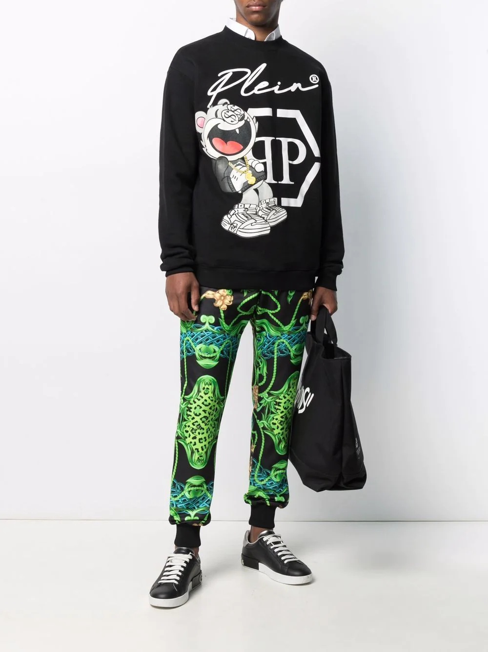 new-baroque print track pants - 2