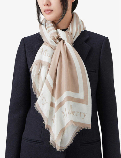 Mulberry Square 140 modal and cashmere-blend scarf outlook