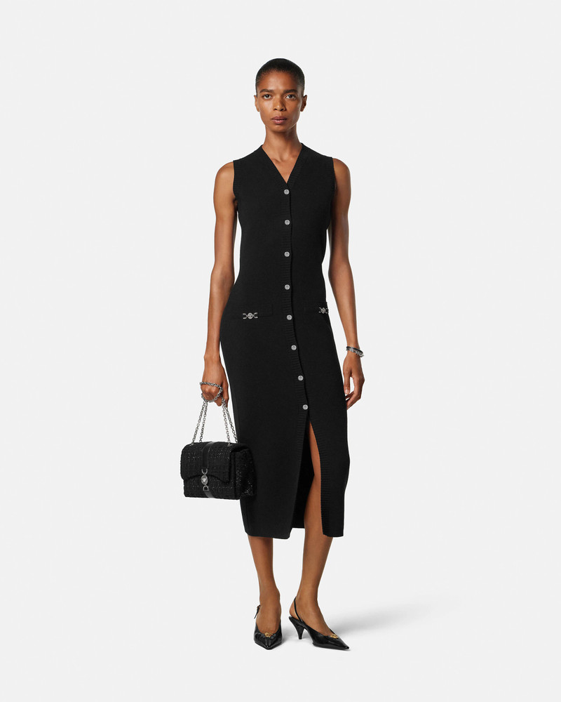 VERSACE Wool-Cashmere Knit Maxi Dress outlook