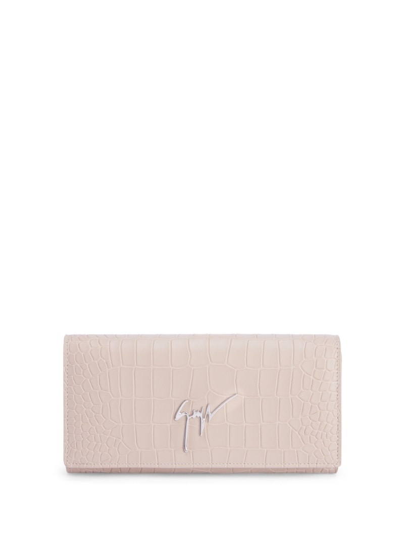 logo-plaque leather wallet - 1