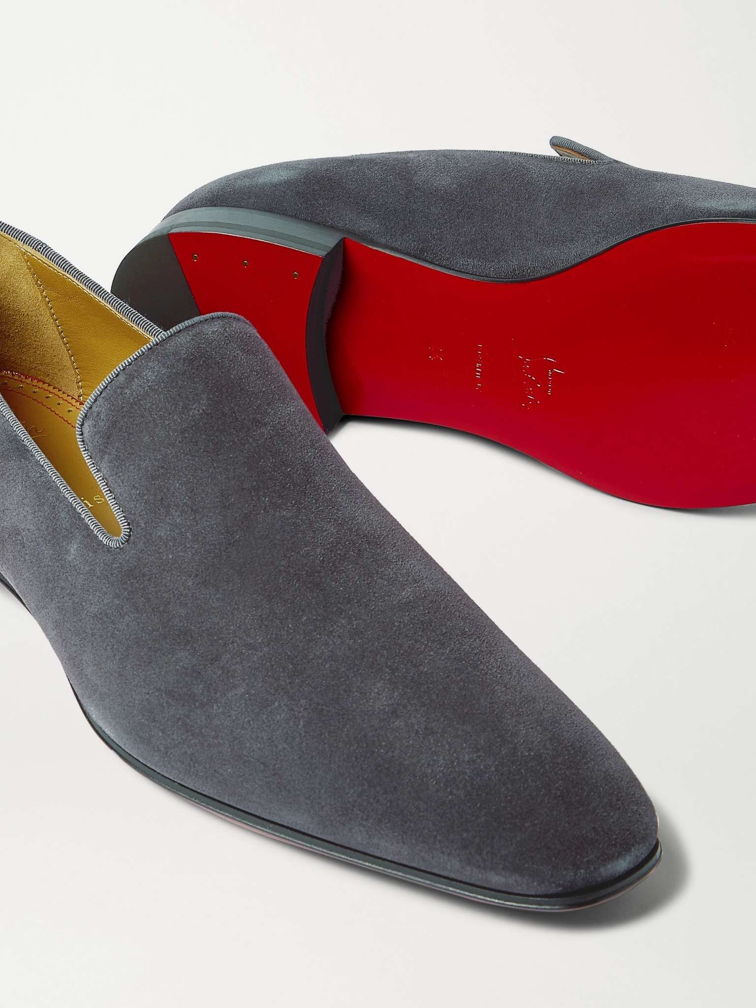 Dandelion Grosgrain-Trimmed Suede Loafers - 4