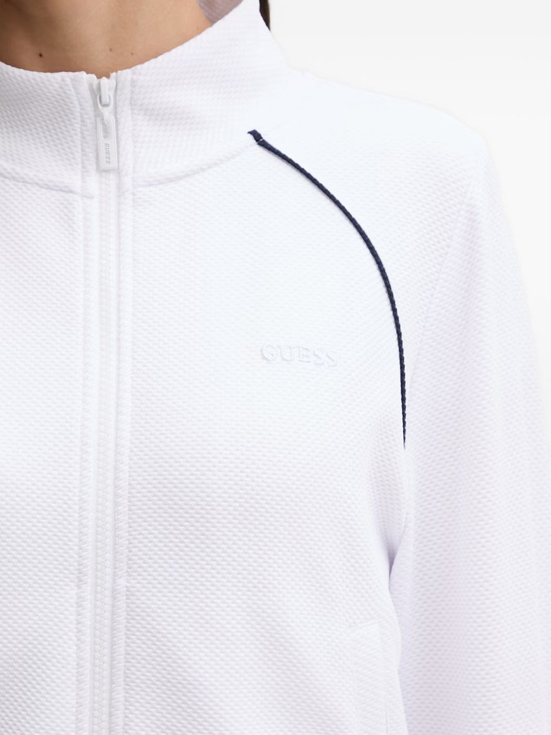 textured-finish full-zip sweatshirt 5