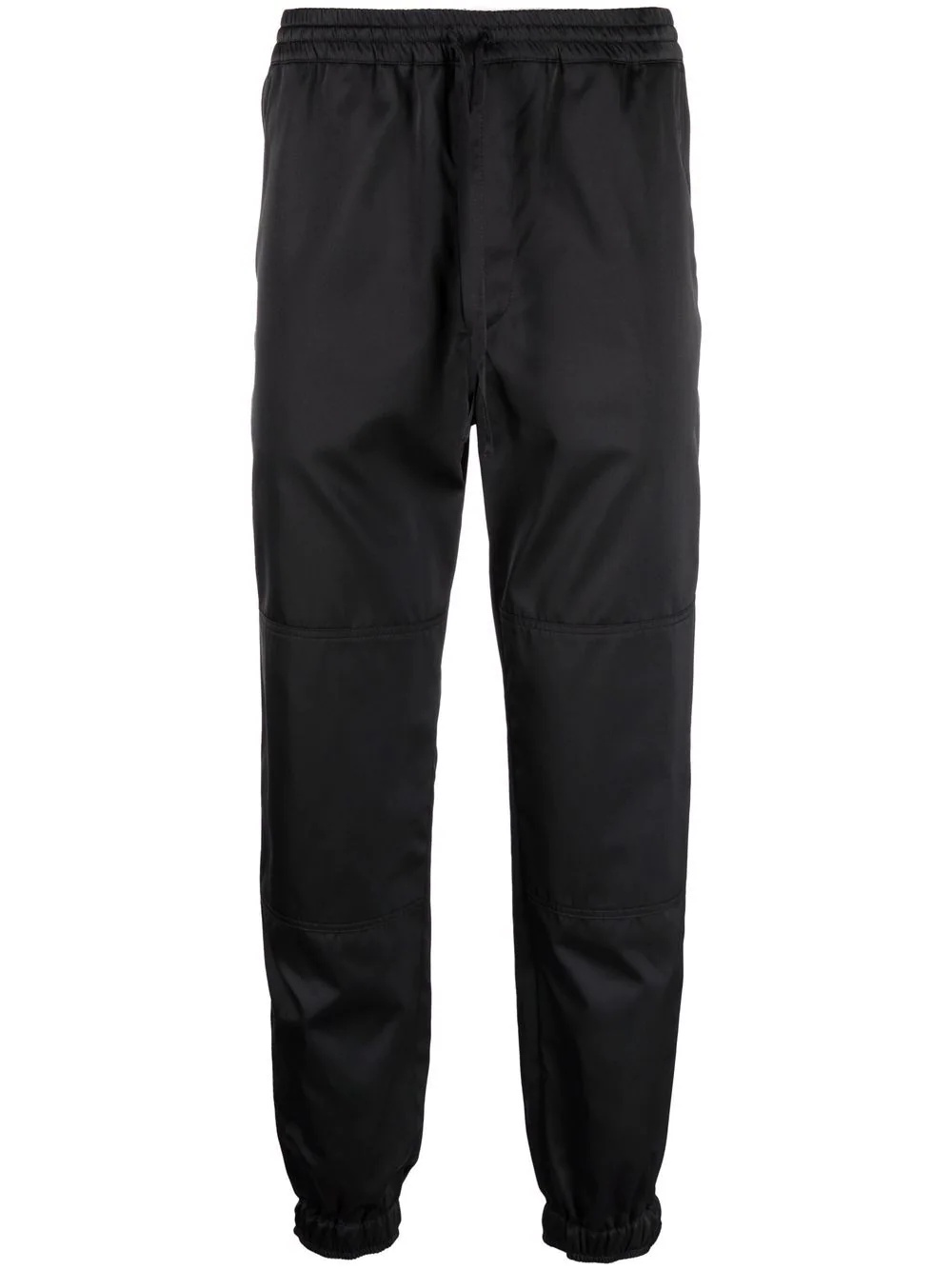 drawstring-waist cotton track trousers - 1