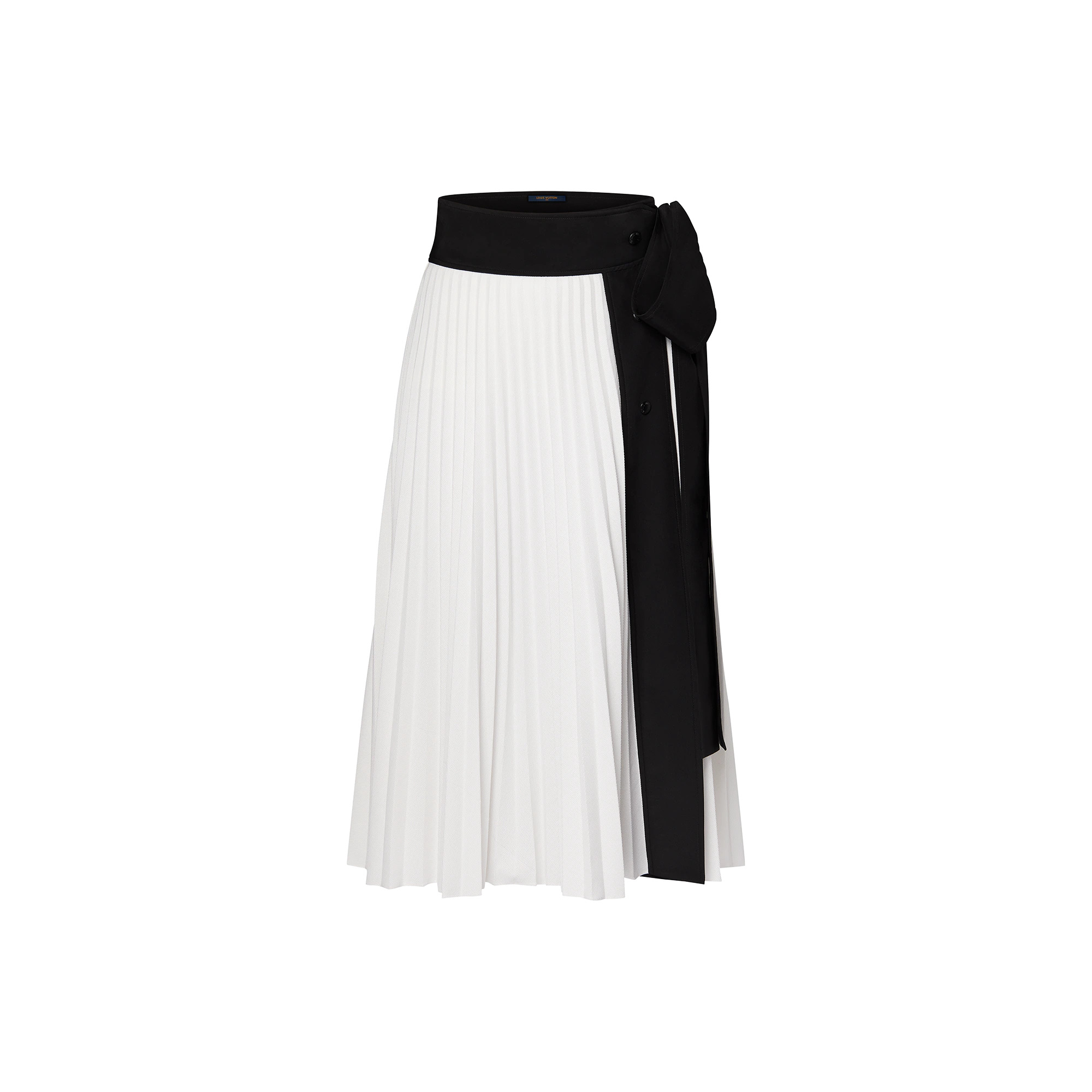 Bow Detail Pleated Wrap Skirt - 1