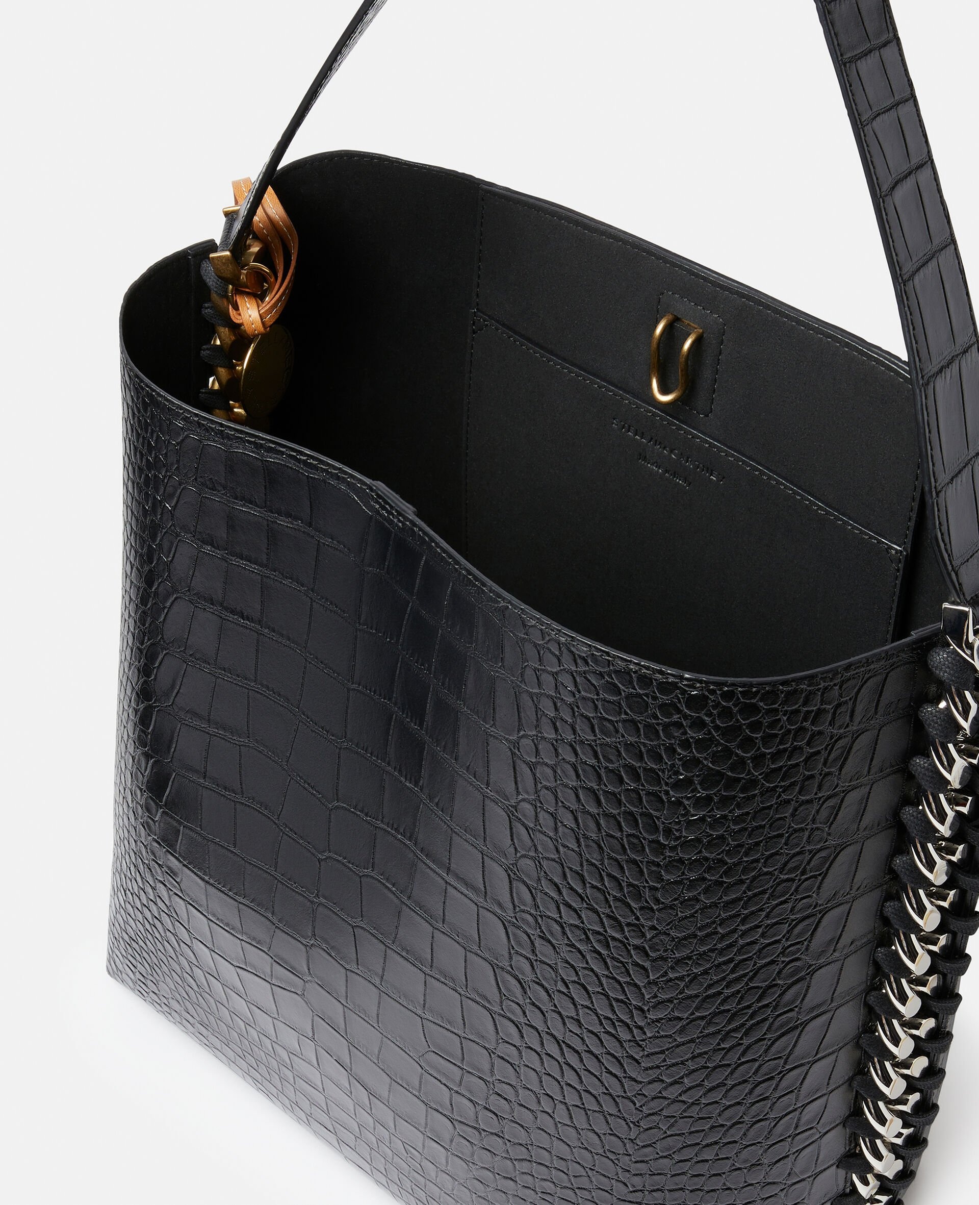 Stella McCartney Frayme Croc-Effect Embossed Tote Bag | REVERSIBLE