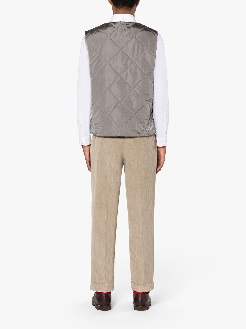 NEW HIG GREY NYLON QUILTED LINER VEST 4