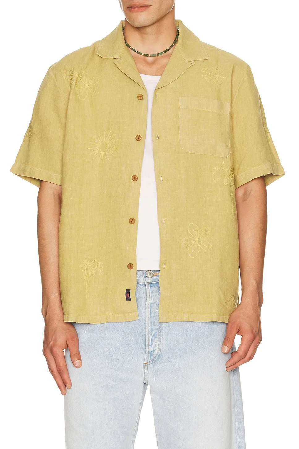 Short Sleeve Embroidered Shirt - 1