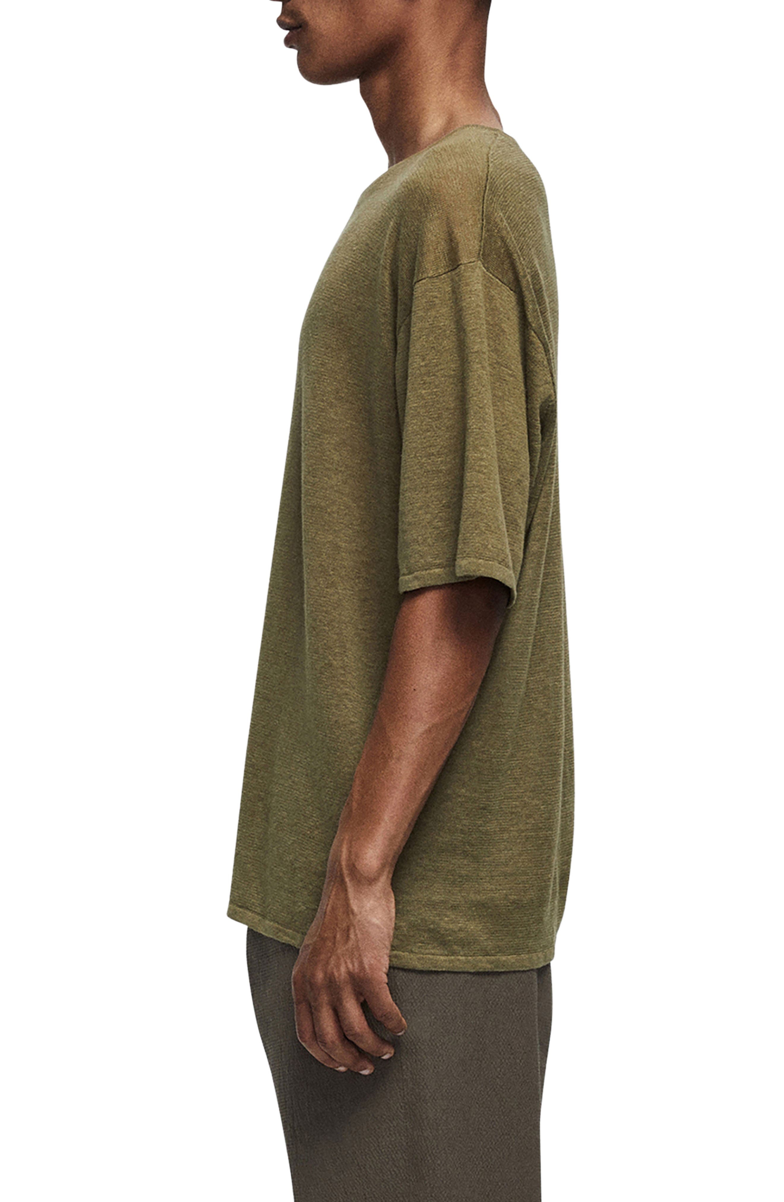 Kerwin Oversize Stripe Linen T-Shirt - 3