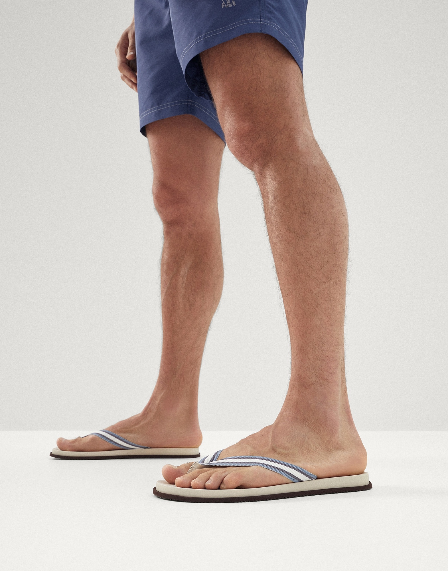 Flip-flops with striped grosgrain band - 5