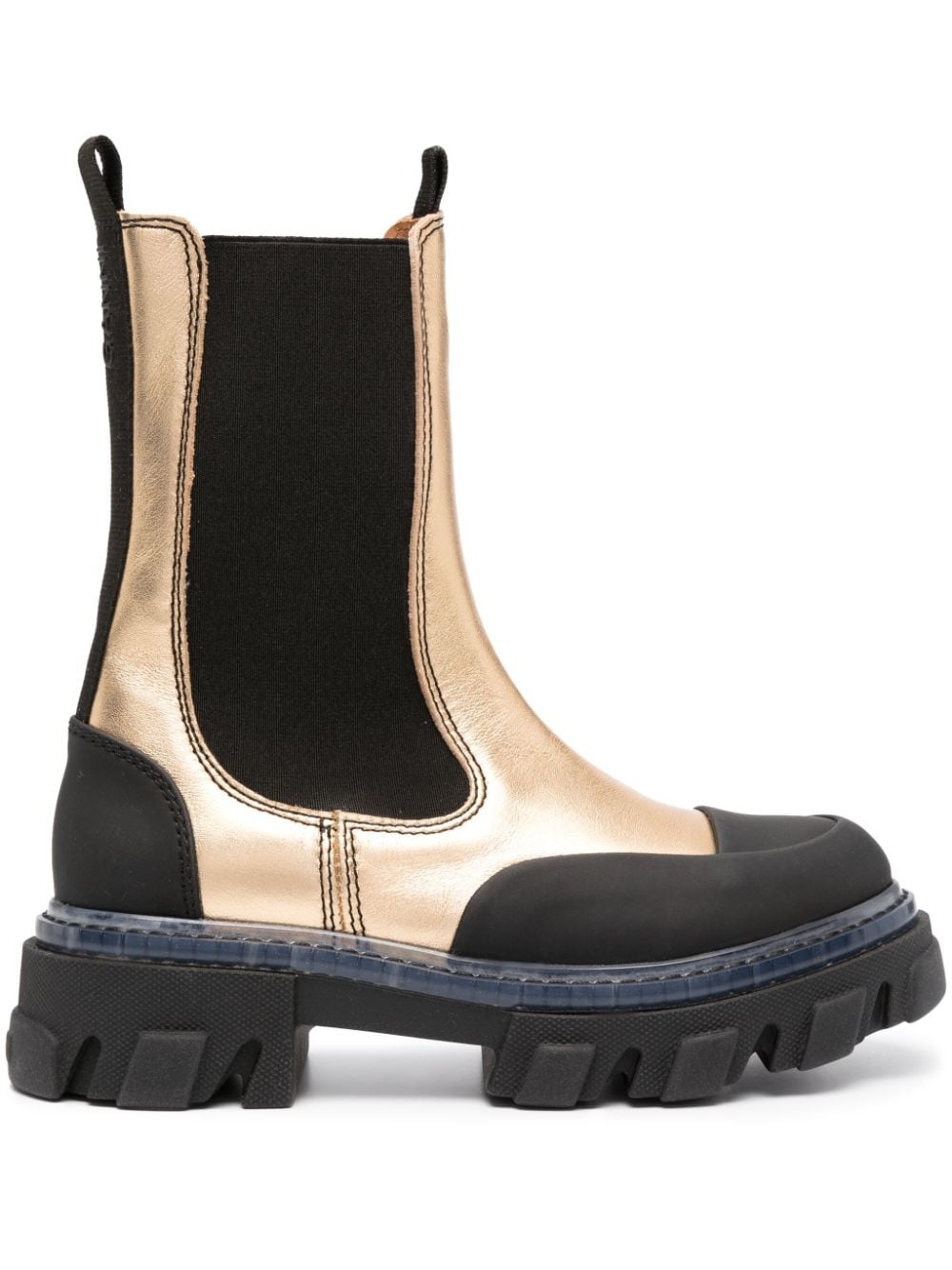 metallic-leather chunky Chelsea boots - 1