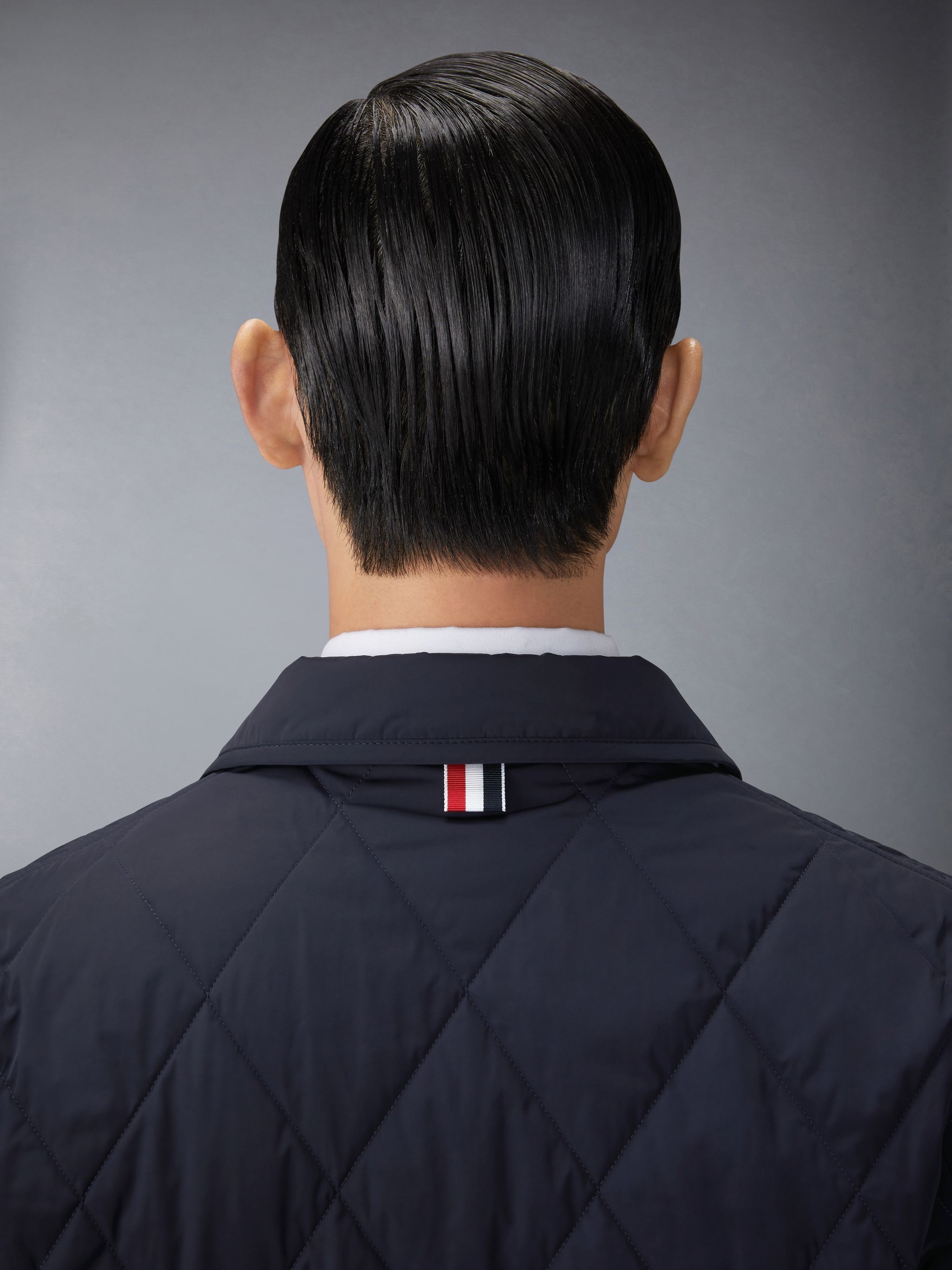 Poly Twill Quilted Applied Pockets and Self Tipping Shirt Jacket - 4