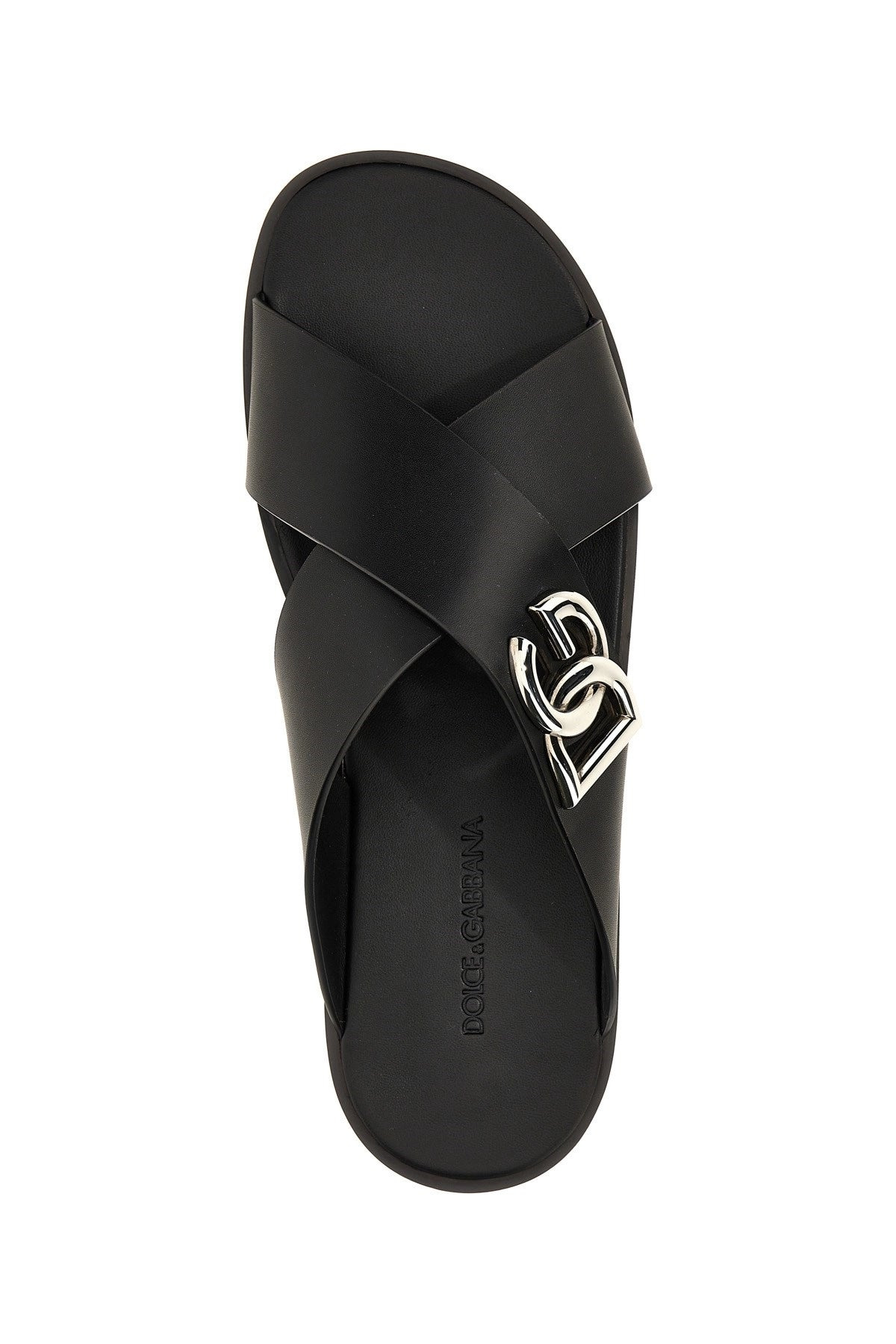 Dolce & Gabbana Men Logo Leather Sandals - 4