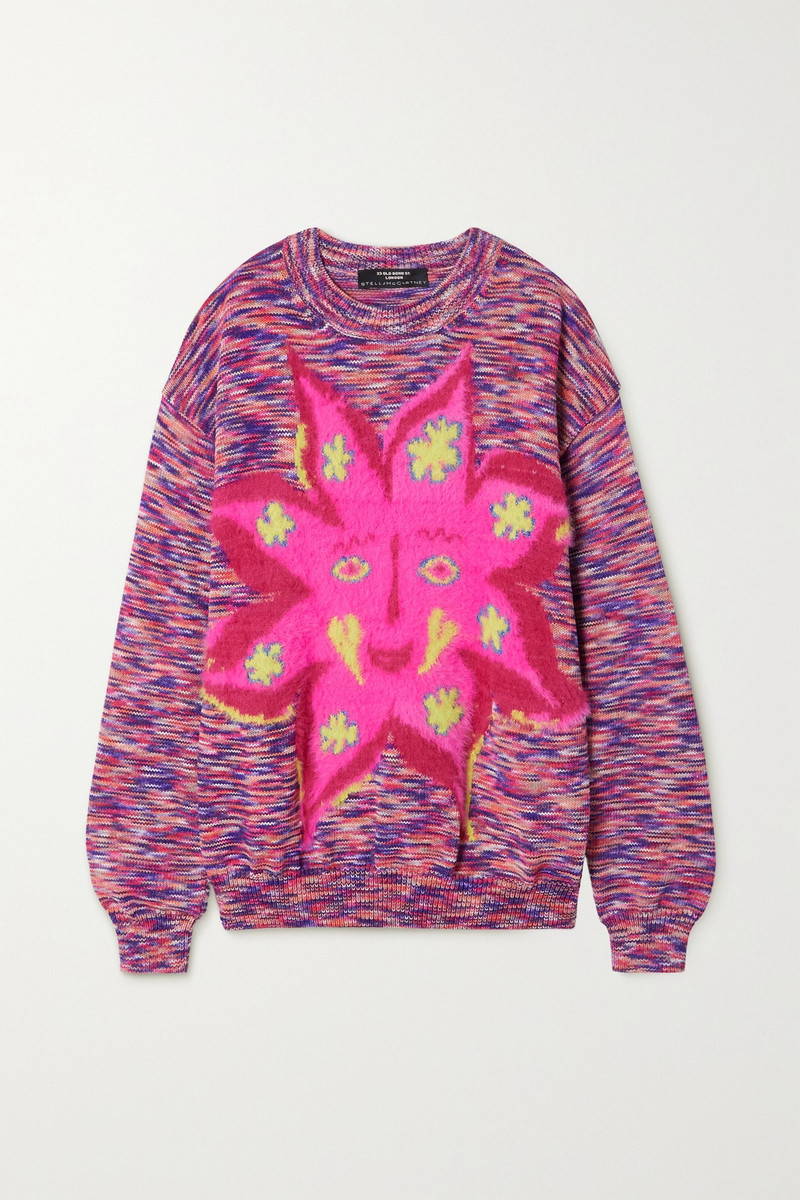+ Ed Curtis space-dyed intarsia-knit sweater 1