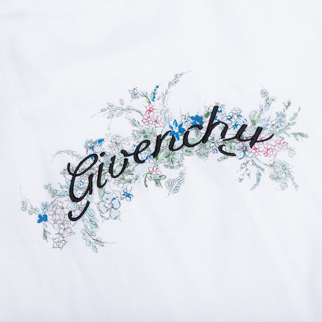 FLOWERS COTTON T-SHIRT - WHITE - 3